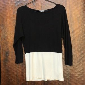 Long sleeve color block top